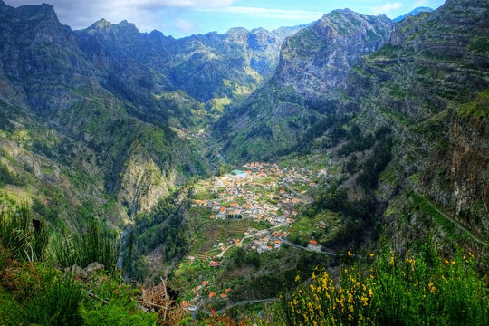 The pathway that begins at Eira do Serrado down to Curral das Freiras through the Nuns Valley Madeira. 