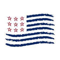 Obraz premium American flag grunge, symbol for 4th July, Independence Day celebration. Patriotic Typography Graphics. National design. Fashion Print for sportswear apparel, t shirt, card, banner Vector illustration