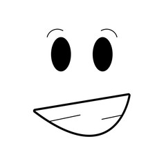 flat design smile emoticon icon vector illustration