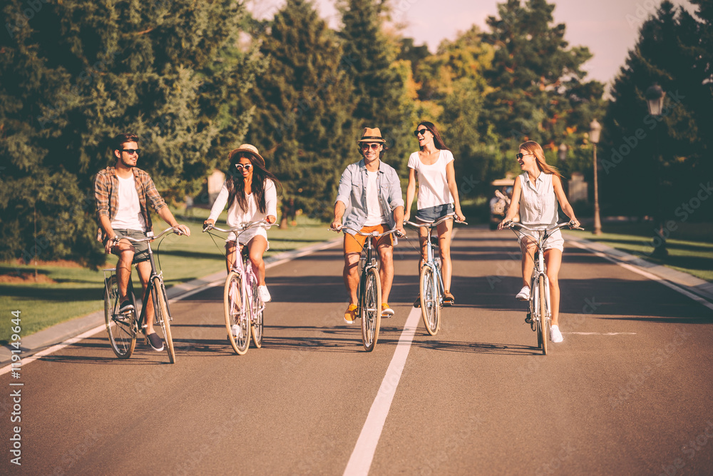 Wall mural nothing but friends and road ahead.