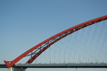 Fototapeta premium a fragment of a cable bridge
