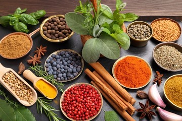 Spices and herbs.