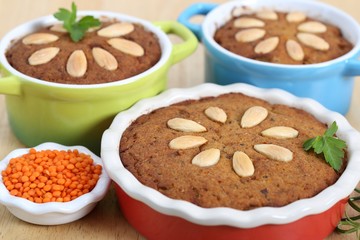 Paté with meat and vegetables.