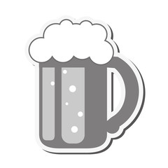 flat design glass of beer icon vector illustration