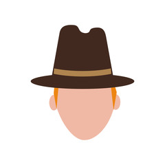 flat design german bavarian man icon vector illustration