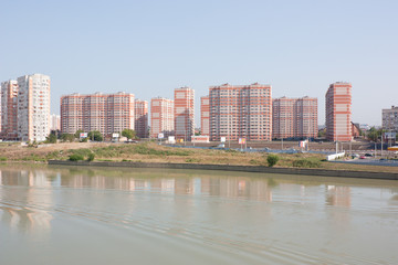Fototapeta na wymiar View of the city of Krasnodar . Krasnodar a major regional city in the South of Russia