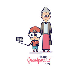 Grandparents Day. Vector