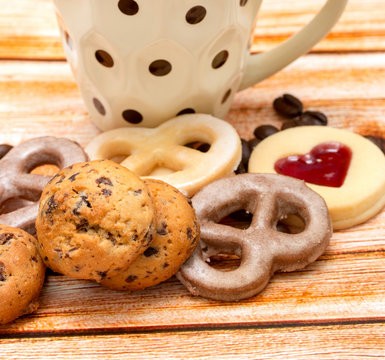 Love Cookie Coffee Shows Crackers Valentines And Cracker