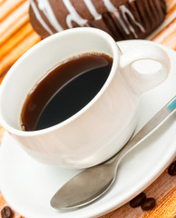 Brewed Fresh Coffee Represents Hot Drink And Beverage