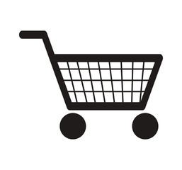flat design abstract shopping cart icon vector illustration
