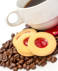 Coffee And Beans Indicates Beverage Caffeine And Break