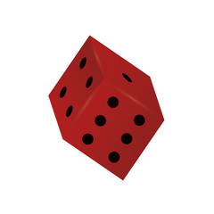 flat design single dice icon vector illustration