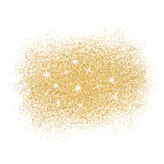 Fototapeta na wymiar Gold glitter splash on white background. Vector illustration.