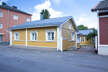 Loviisa, Finland. Historic building in the old town