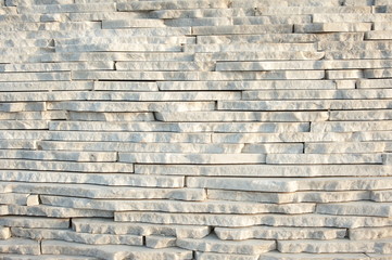 Wall from limestone