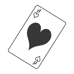 flat design hearts card icon vector illustration