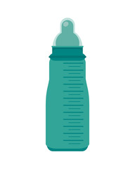 flat design baby milk bottle icon vector illustration
