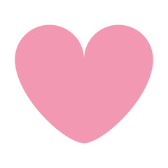 flat design pink cartoon heart icon vector illustration
