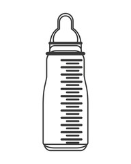 flat design baby milk bottle icon vector illustration