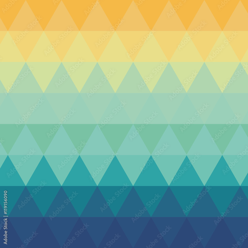 Poster flat design triangle ombre pattern background vector illustration
