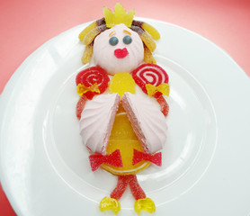 creative marmalade fruit jelly sweet food princess form