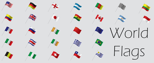 Set of flags