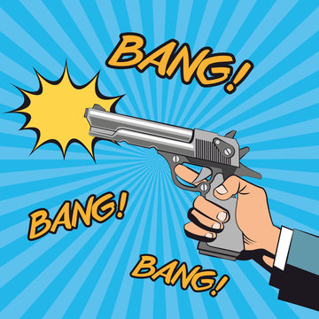 cartoon gun bang