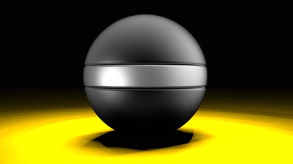 Ball icon for play in game. 3D illustration. 3D CG.