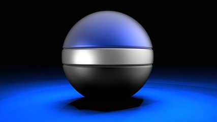 Ball icon for play in game. 3D illustration. 3D CG.