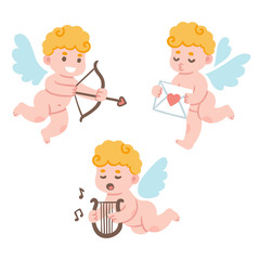 Cute cartoon cupids
