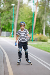 Boy on roller-skates