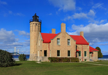 Fototapeta na wymiar Old Mackinac Point Lighthouse