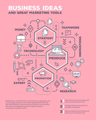 Vector creative concept illustration of graph business project w