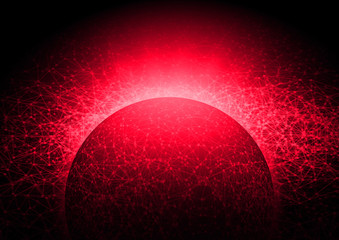 data deep learning hologram ai technology robotic, molecule of chemical, atom cell science, futuristic cyber network, system of background illustration 3d rendering