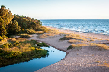 peaceful evening on the seaside