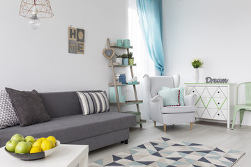 Pastel mint decorations