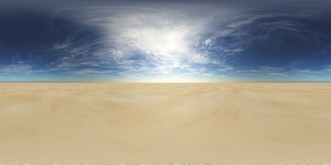 sandy desert. Environment map. HDRI map. Equirectangular projection. Spherical panorama. landscape