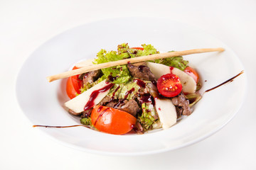 salad with liver and apple