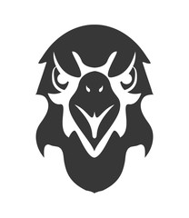 flat design eagle emblem icon vector illustration