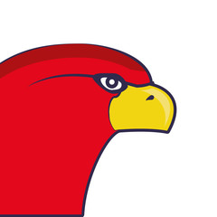 flat design eagle emblem icon vector illustration