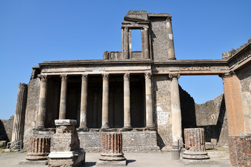 Pompeii, Naples, Italy. Ancient Roman city ruins