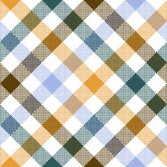 Colored diagonal check seamless fabric texture