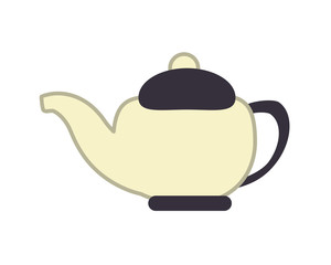 flat design porcelain teapot icon vector illustration