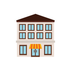 building tower city real estate icon. Isolated and flat illustration. Vector graphic