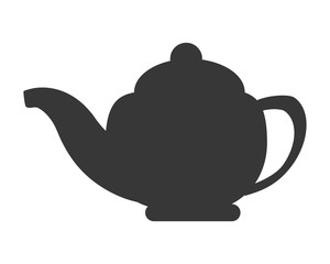 flat design porcelain teapot icon vector illustration