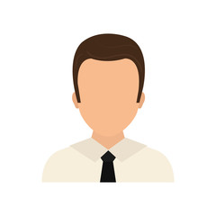 man male avatar suit person icon. Isolated and flat illustration. Vector graphic