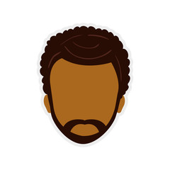 man male head avatar person icon. Isolated and flat illustration. Vector graphic