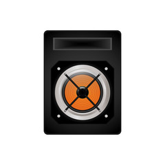speaker music sound gadget icon. Isolated and flat illustration. Vector graphic