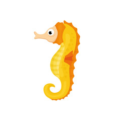 sea horse life animal cartoon icon. Isolated and flat illustration. Vector graphic