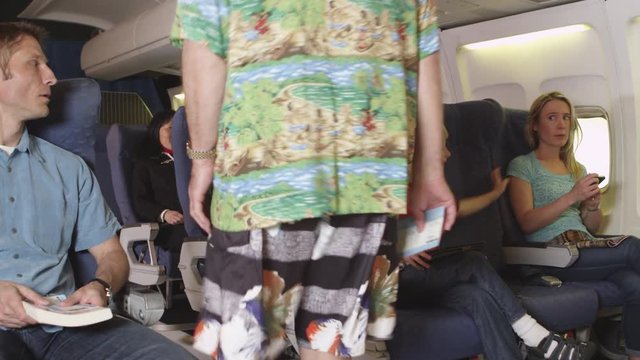 weird wrestler boarding plane